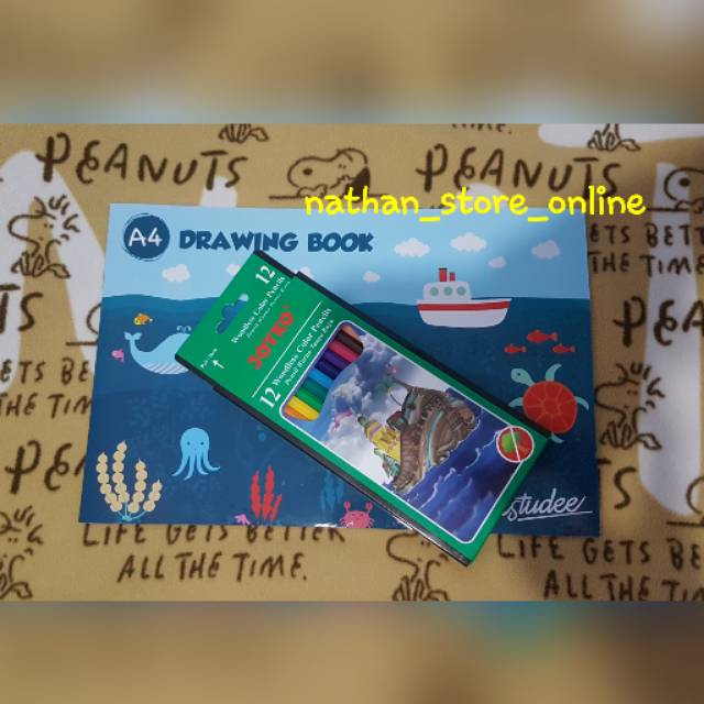 

Drawing Book A4 + Joyko Pensil Warna (isi 12)