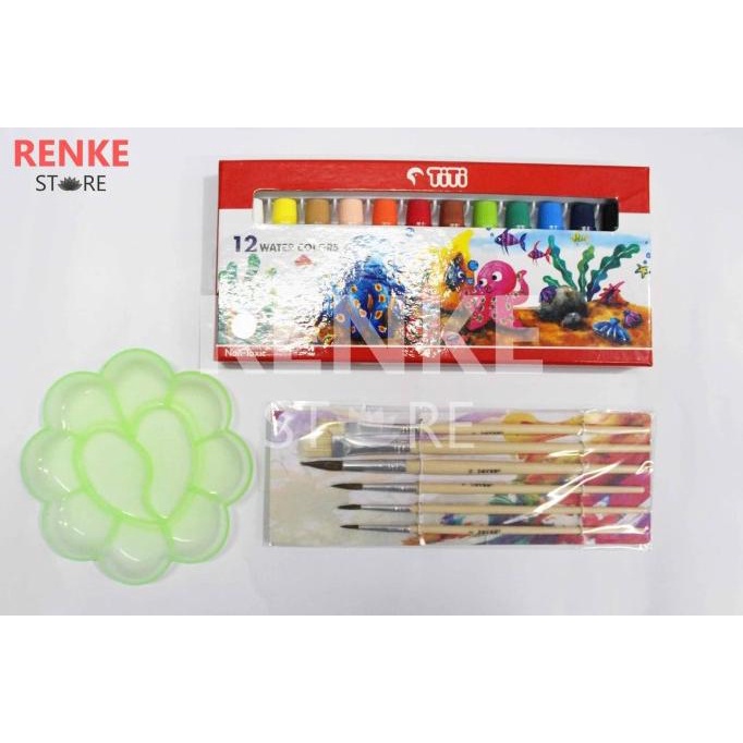 

TERLARIS Paket Menggambar / Lukis - Cat Air Titi Kuas Palet Set/CAT AKRILIK SET/CAT AKRILIK SET 24 WARNA/CAT AKRILIK PASTEL/CAT AIR/CAT AIR LUKIS SET/CAT AIR GIOTTO/KUAS LUKIS 1 SET/KUAS LUKIS KECIL/KUAS LUKIS LENGKAP/KANVAS LUKIS/KANVAS LUKIS