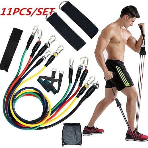 Resistance Band Bands Tube Tubes Set Alat Fitness Portable Workout gym