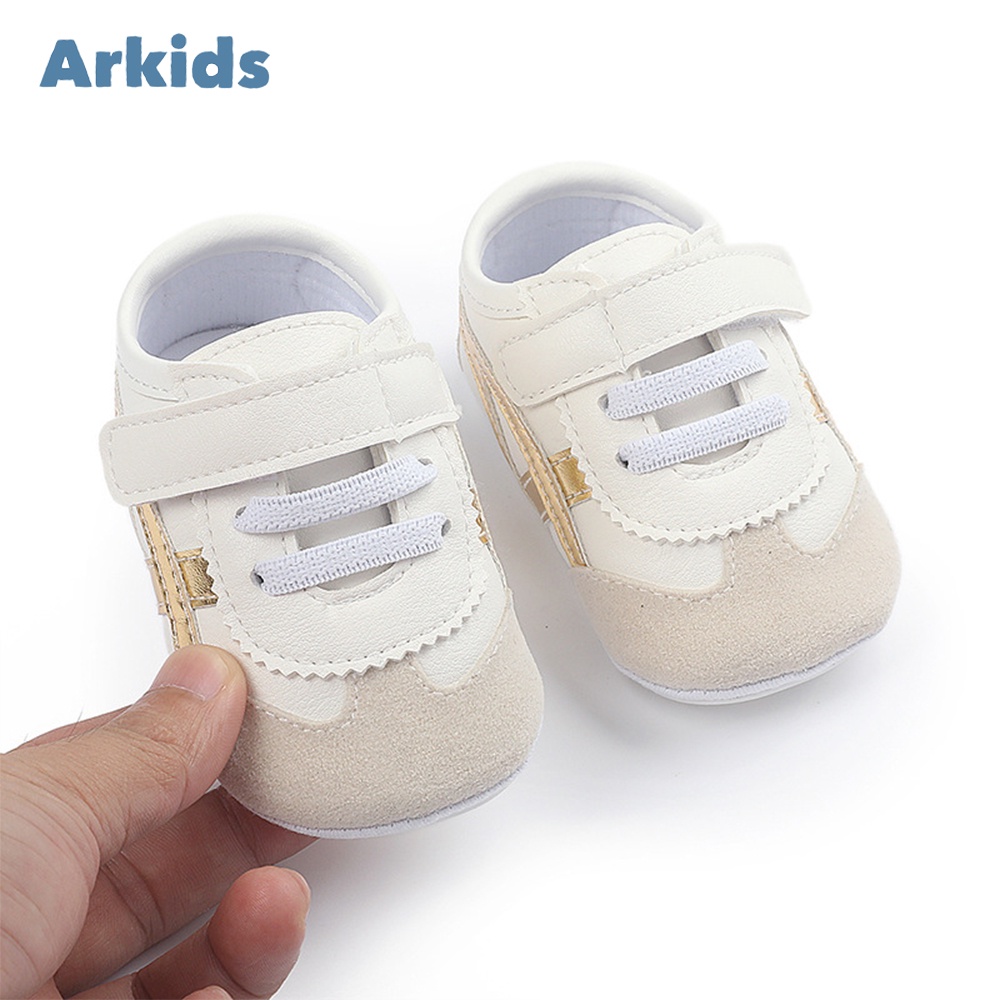 Sepatu Bayi Prewalker Perempuan Umur 0 - 12 Bulan Sepatu Sneakers Anak Bayi Perempuan Baby Prewaker Shoes Cewek Murah Umur 0 - 14 Bulan, umur 1 Tahun 0 - 6 Bulan Gold AK 06