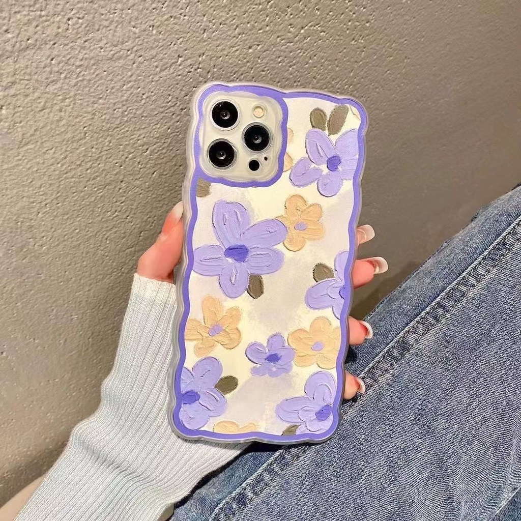 Soft Case Silikon TPU Transparan Motif Bunga Untuk IPhone 12 13 Se 2020 6 6S 7 8 Plus X XS XR 11 Pro Max