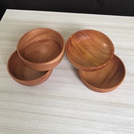 Mangkuk Kayu 14cm Mangkok Kayu Mahoni 14cm