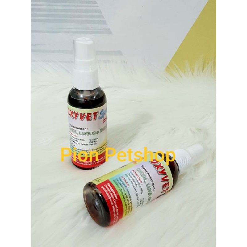 RAINBOW OXYVET SPRAY ( Obat Gatal, Luka, &amp; Borok untuk Kucing)