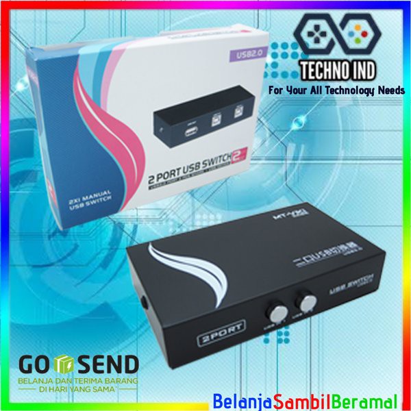 USB Data Switch Manual 1-2 Printer Manual USB 2 Port - 2 Port Manual USB Switch Printer Murah