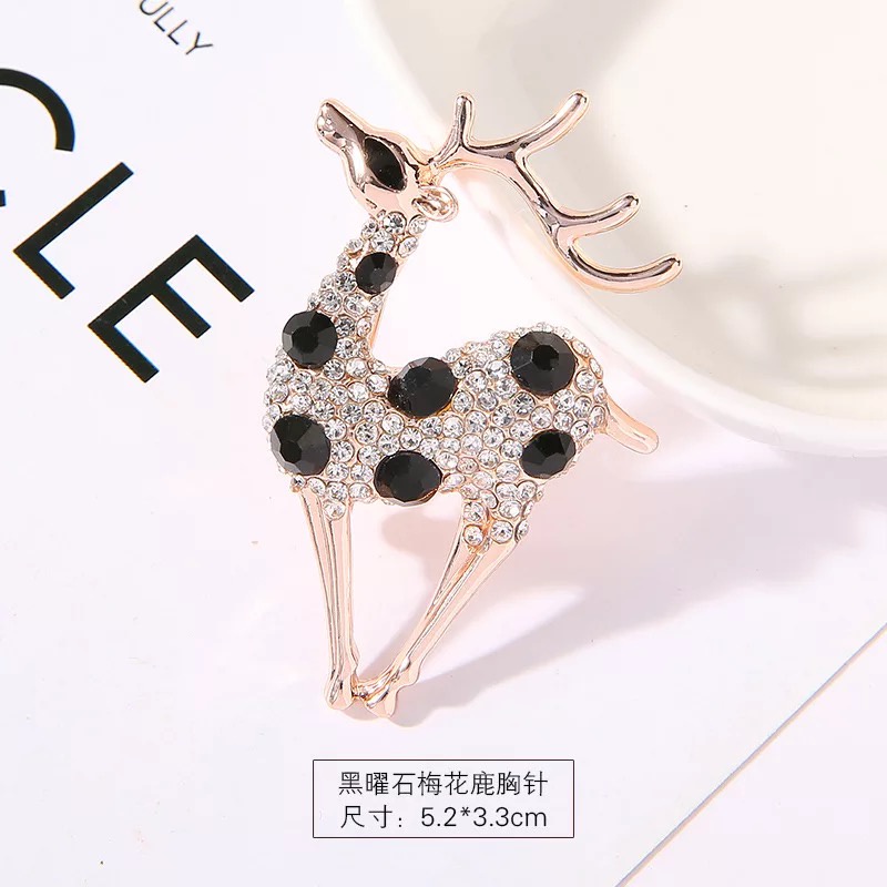 Ins Kepribadian Shiny Bros Berlian Imitasi Rusa Merak Bros Mutiara Unisex Bros Aksesoris indah-39#