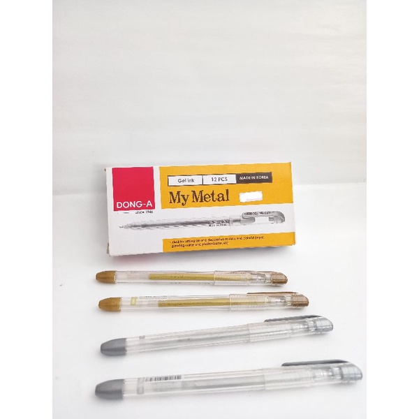 

Pulpen My-Metal warna Emas Dong-A 0,7mm/ Pena My-Metal Gold(1pcs)