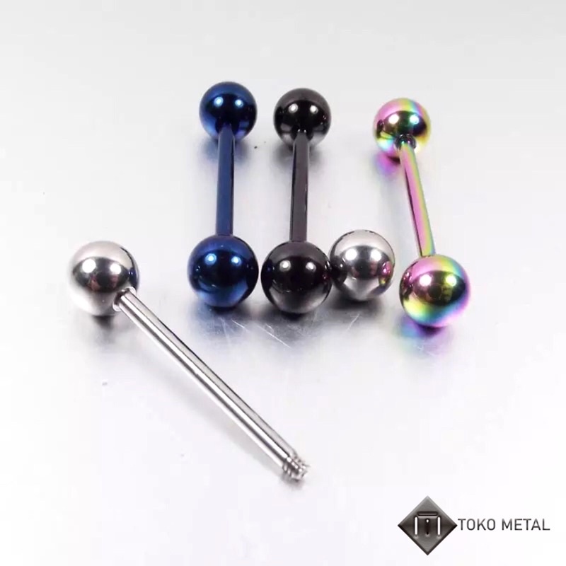 ANTING 100% TITANIUM KUALITAS TINGGI PIRCING/TINDIK BARBEL PRIA &amp; WANITA [ TOKO METAL ]