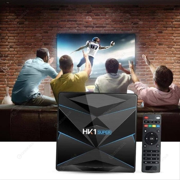 ANDROID TV BOX OTT HK1 SUPER RAM 4GB ROM 32GB/64GB CPU RK3318 SPDIF HDTV USB RCA TF LAN BLUETOOTH DLNA/AIRPLAY/MIRACAST