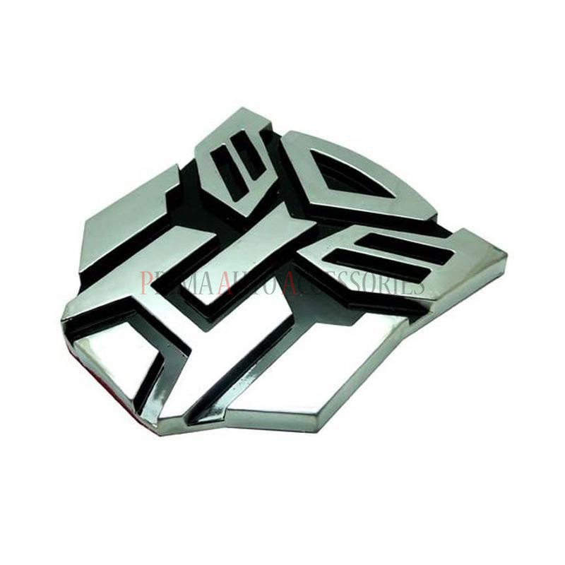 Emblem Mobil Transformers Baik Autobots Chrome