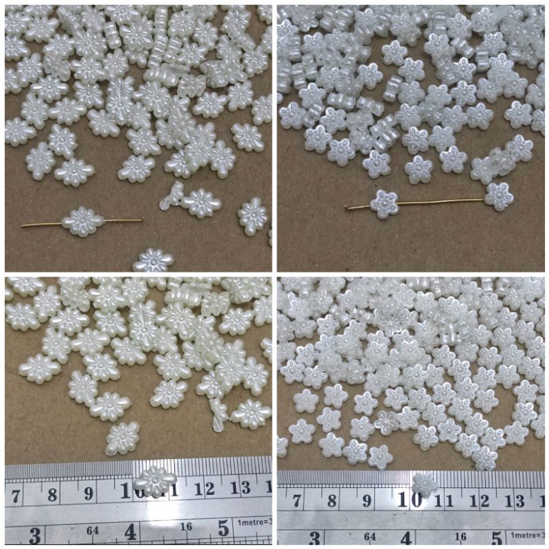 280pcs putik sakura mutiara mini lubang tembus