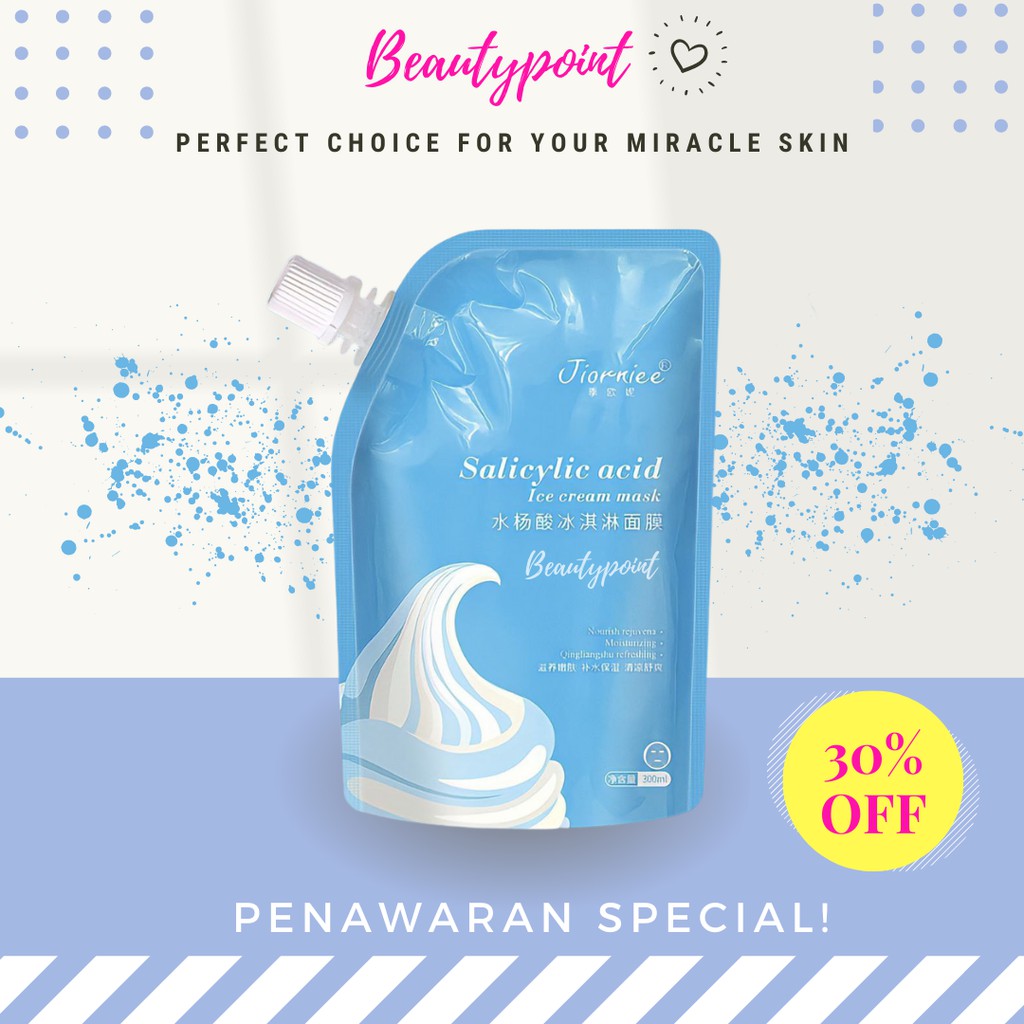 JIORNIEE CREAM MASK / MASKER ICE CREAM MASK / MASKER GEL SALICYLIC ACID CREAM MASK  ORIGINAL