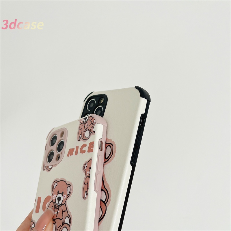 Soft Case TPU Motif Nice Beruang Untuk Xiaomi Redmi 9 9C NFC 9A 9i 9T 9 PRO Power 10X POCO M2 PRO Redmi Note 9 8 10 10S 9 PRO MAX 9S Xiaomi POCO X3 NFC X3 PRO M3 A15 A15S A54 Lamb Skin Leather Camera Lens Protection Phone Case