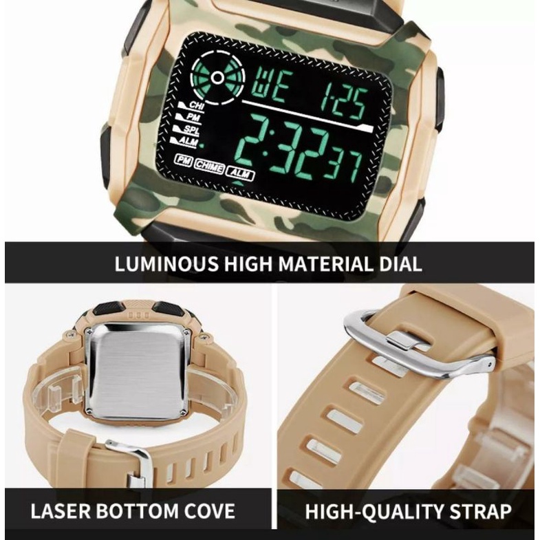 JAM TANGAN_BOS_TANTEN JAM TANGAN ARMY MILITER TAHAN AIR 50M JAM TANGAN DIGITAL WARNA LORENG