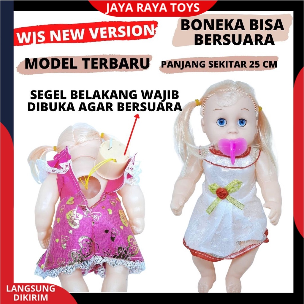 Mainan Anak Perempuan Boneka Bersuara Pakai Dot Bisa Bunyi Nyala Bahan Plastik Berkualitas SNI Terbaru