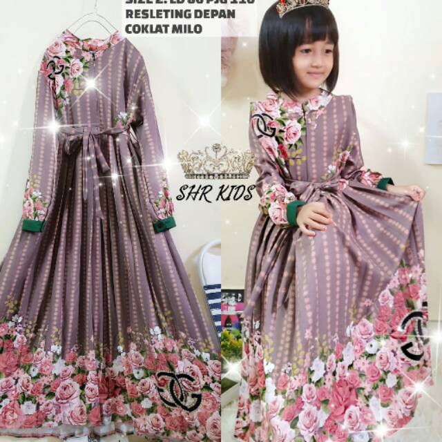 Dress Kids Crepe Strech ORI SHR IMPORT