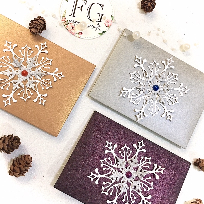 

Amplop Natal 3pcs, Money Envelope Christmas Snowflake