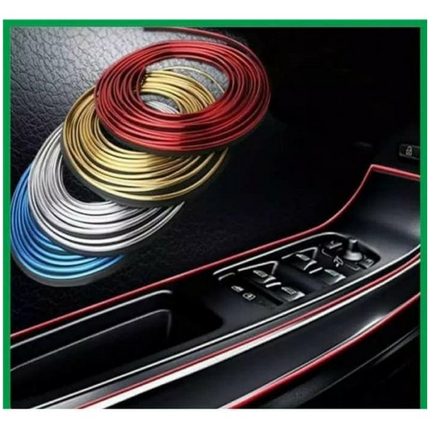 LIST DASHBOARD Trim Mobil Interior Dekorasi Lis 5 Meter 5m Bonus Rakel