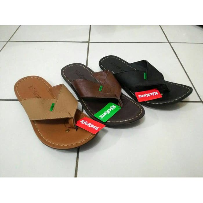 SANDAL SENDAL KICKERS KULIT PREMIUM Sepatu wanita sandal cewek hak heels flat lucu murah B1T7