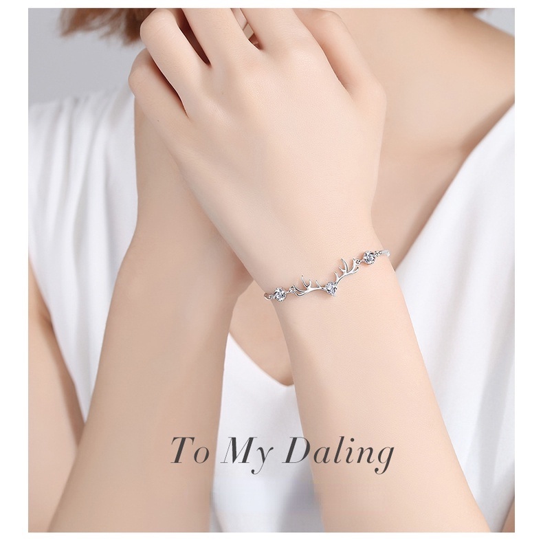 Gelang Bahan Stainless Steel 925 silver plated Gaya Korea Untuk Wanita