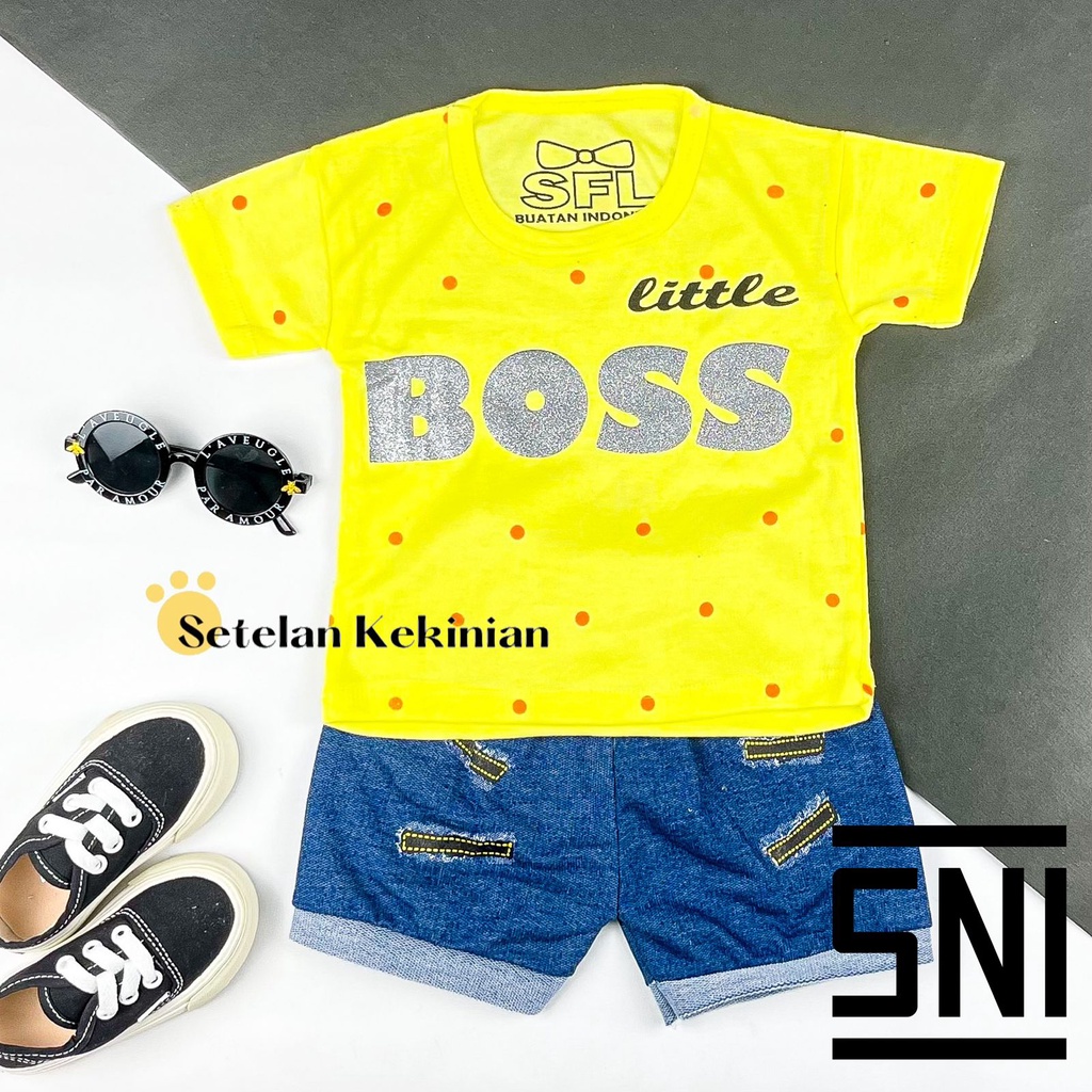 [SK] Setelan Bayi Anak Laki Laki Set Baby Boy 0_12bulan Newborn Boss Kado Akikah Murah