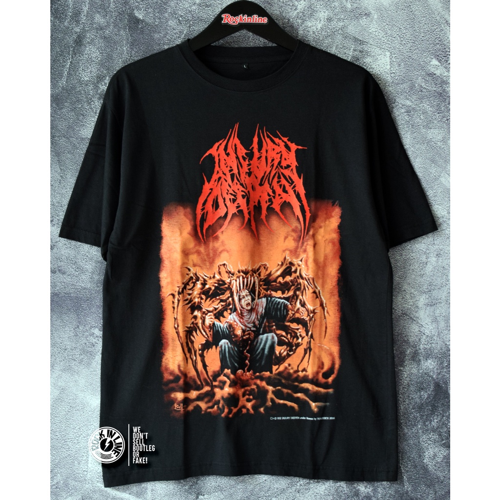 INJURY DEEPEN - RIP THE FETUS (Back Print) Kaos Band Original