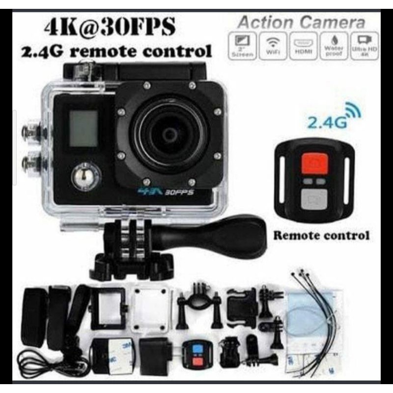 Kamera Sport Cam WiFi 2 layar LCD Camera ultra HD + remote