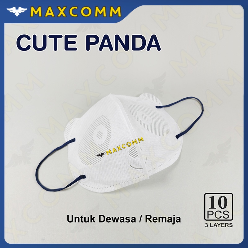 Masker Duckbill Model Panda Untuk Dewasa / Remaja 3 Ply Masker Sekali Pakai Non Medis