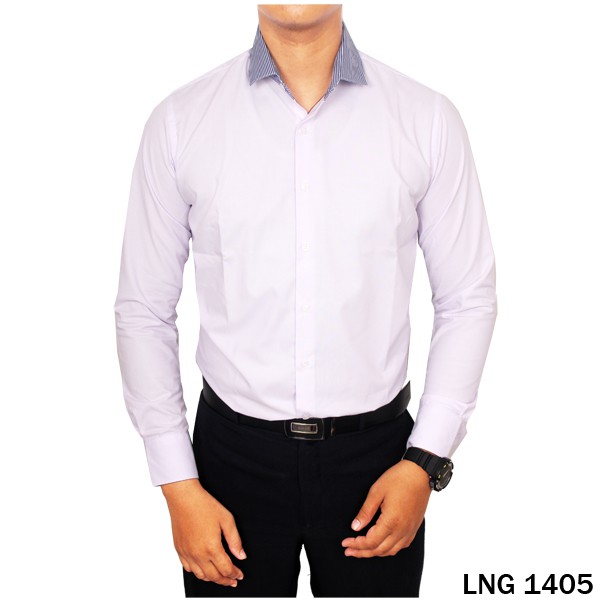 Kemeja Pria Lengan Panjang / Slim Fit Polos | Atasan Kantor Kerja Dewasa (COMB)