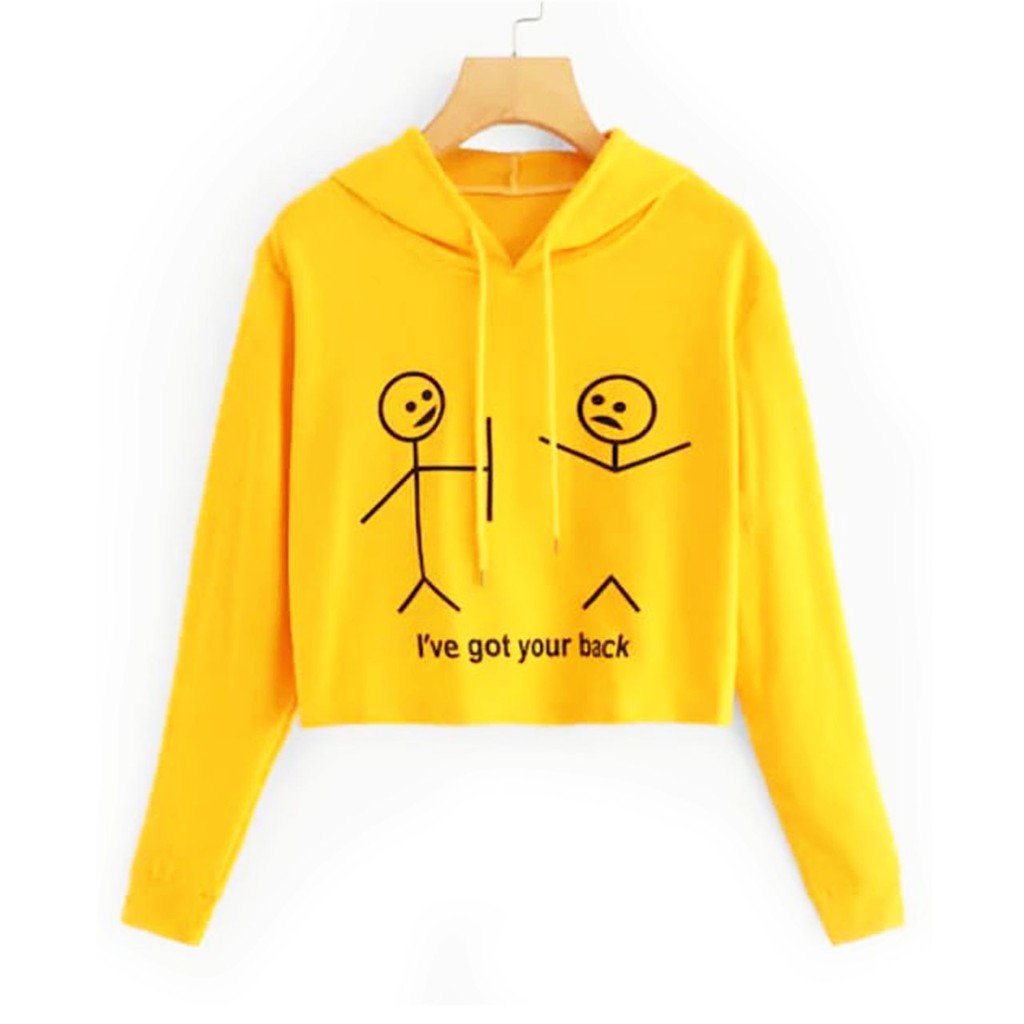 Sweater Hoodie Crop  I'VE GET YOUR BACK