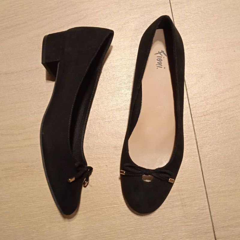 sepatu fioni women's flat gemma black