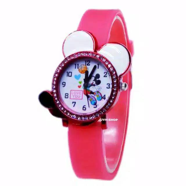 Jam Tangan Wanita Micky Mouse Karer(Dikirim Dari Jakarta)