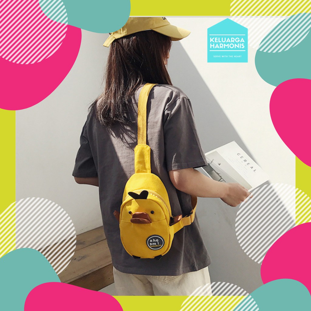 Tas Selempang Bebek Warna Kuning