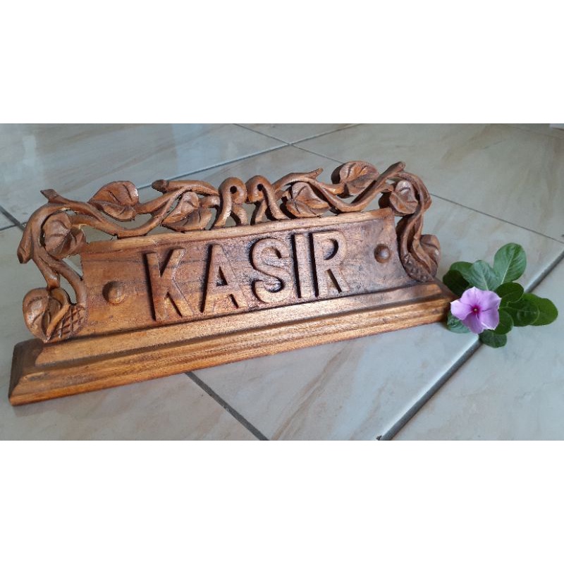 

Papan Nama/Papan Kasir/Papan Kantor Kayu Jati Ukir