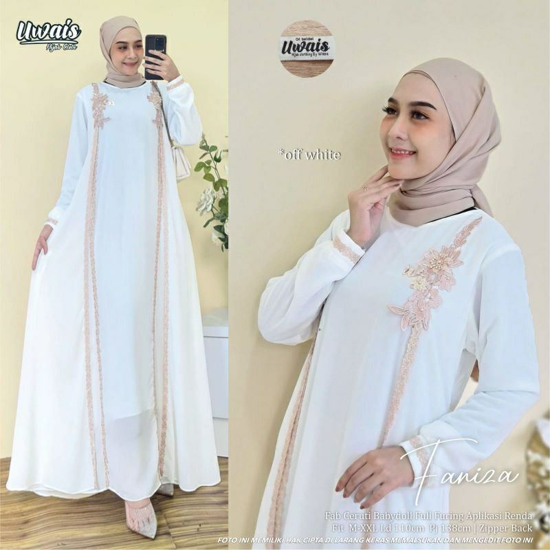 [Ready stok] FANIZA +Mariyam Mariam Syari Syar'i + Haura maxy / dres  ori uwais