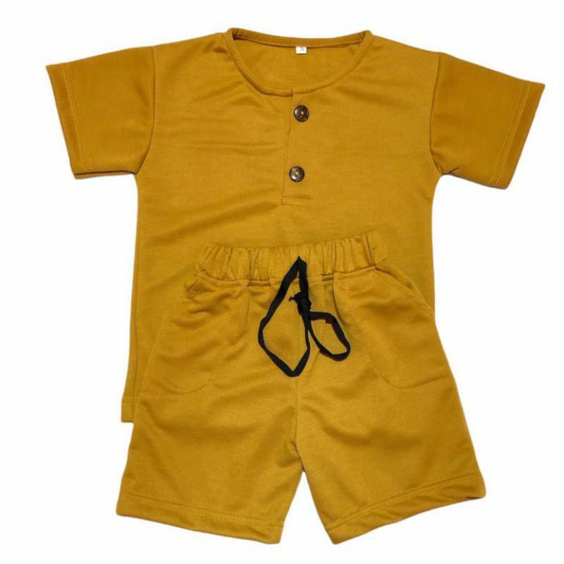 Setelan Kiano 0 Sampai 5 Tahun Pilih Warna/Setelan Bayi dan Anak-Kuning Busuk