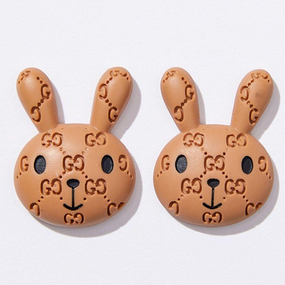 AUGUSTINA Agustin 3D Hiasan Kuku Kartun Gaya Jepang Desain Resin Beruang DIY Nail Art Dekorasi Bunny Nail Ornament