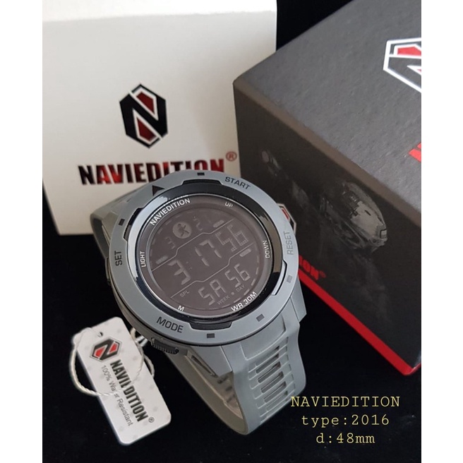 JAM TANGAN PRIA NAVIEDITION 2016 TALI RUBER 100%ORIGINAL | WATER RESISTANT | FREE BATERAI ORIGINAL | ANTI AIR | KARET DIGITAL COWOK | FREE BOX |