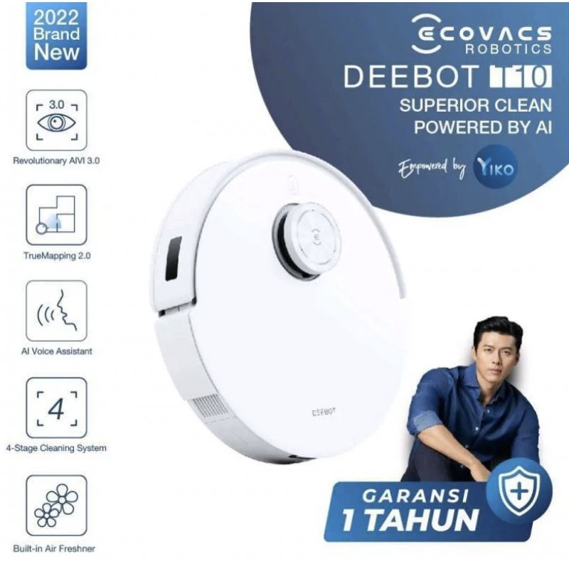 Ecovacs DEEBOT T10 Robot Vacuum Cleaner Sapu Vacum Pel Vakum Mop - T10