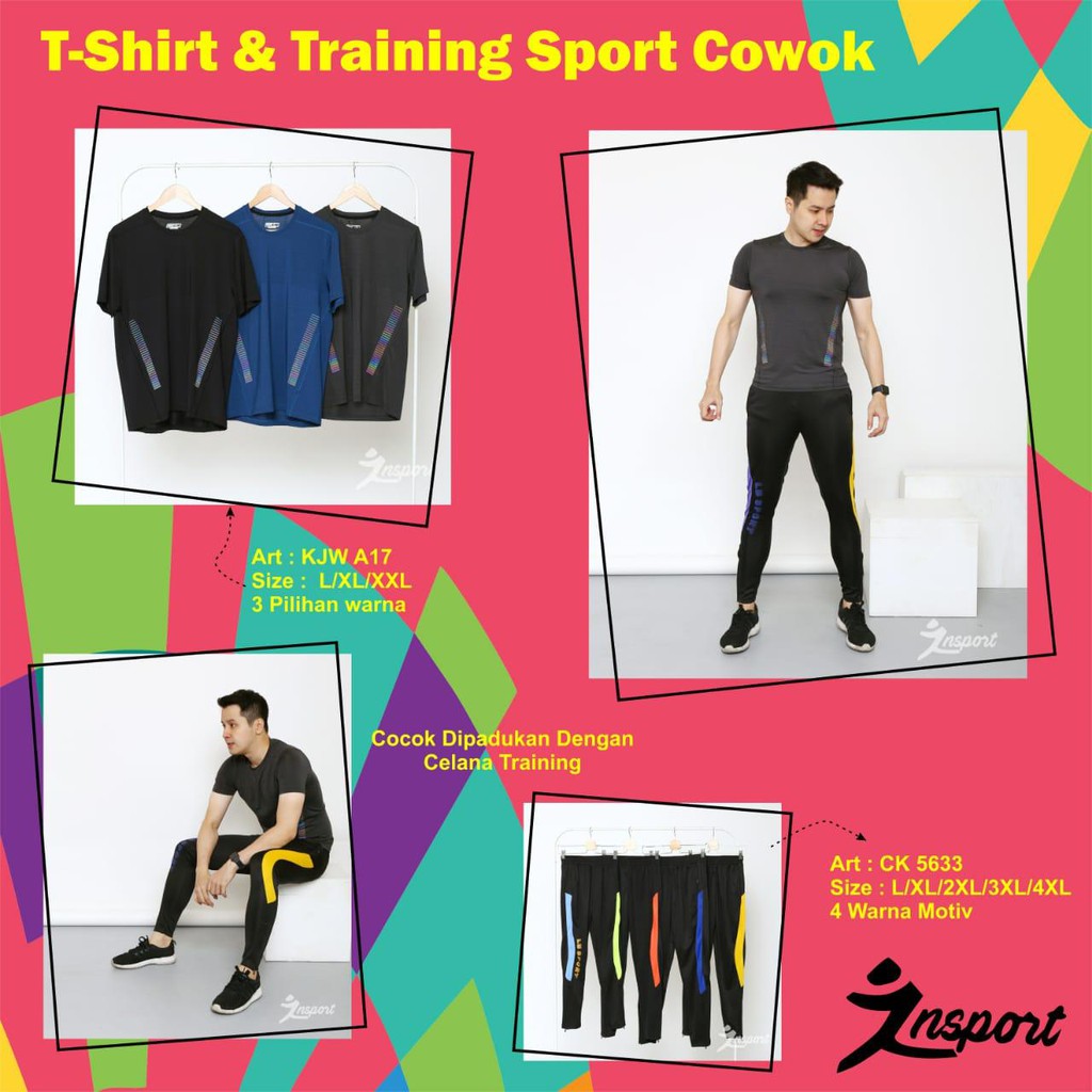 Keysport | T-shirt Sport Cowok | Baju olah raga Pria Art A17