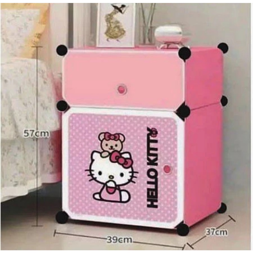 NAKAS Hello Kitty Lemari Pakaian Bongkar Pasang