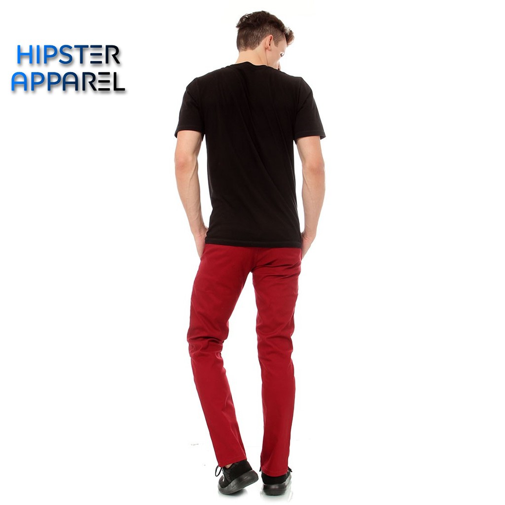 HIPSTER celana  chino panjang pria  warna MERAH  MAROON  