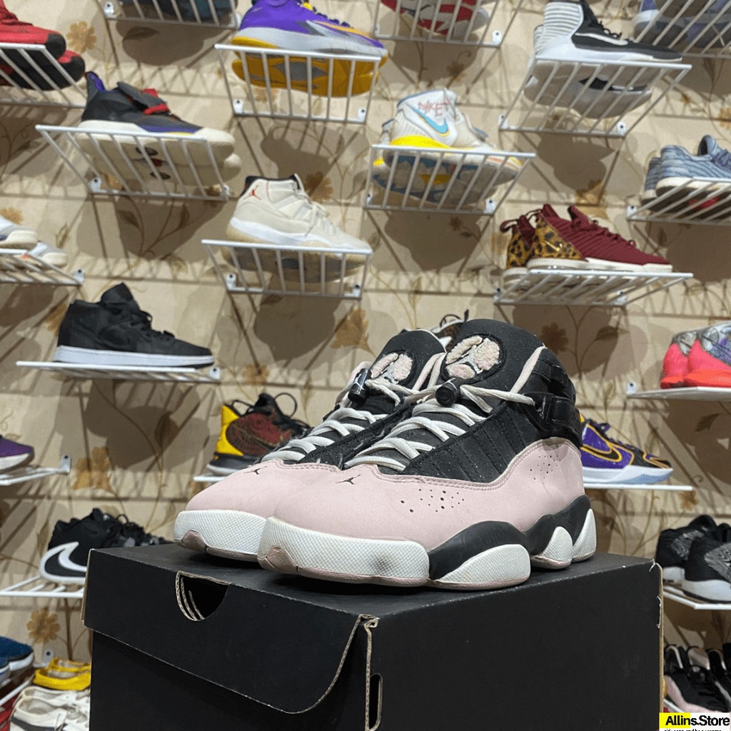 SEPATU NIKE JORDAN 6 RINGS GS 'BLACK PINK FOAM (323399-006)