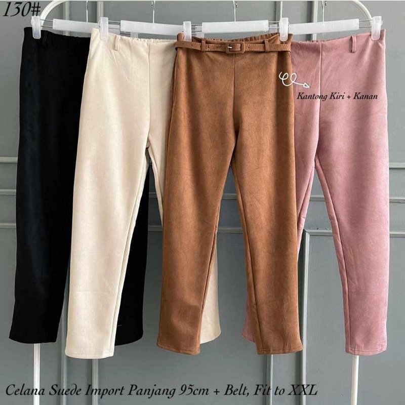 Celana suede import | celana jumbo | suede pants | bigsizepants