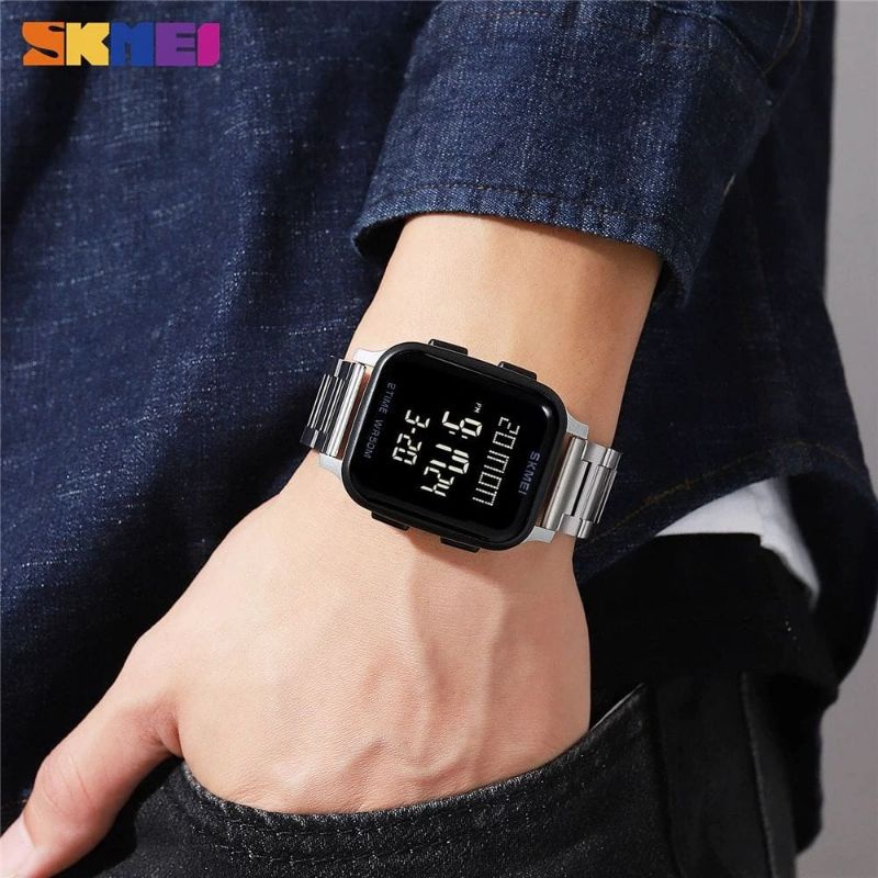 GEBYAR SALE SKMEI 1859 Jam Tangan Pria Digital Chronograph Sport Watch Anti Air Tali Stainless