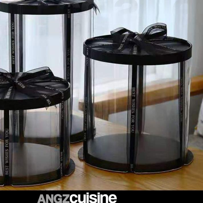 

֍ Wadah Kotak Kado Bulat Transparan I Transparent Cake Box Round ✴