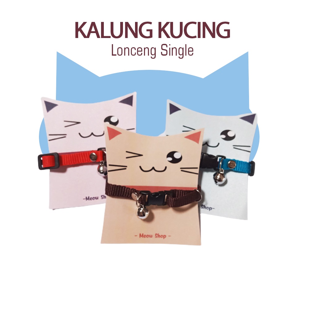 Kalung Kucing Polos Random Lonceng 12mm 14mm/ Kalung kucing