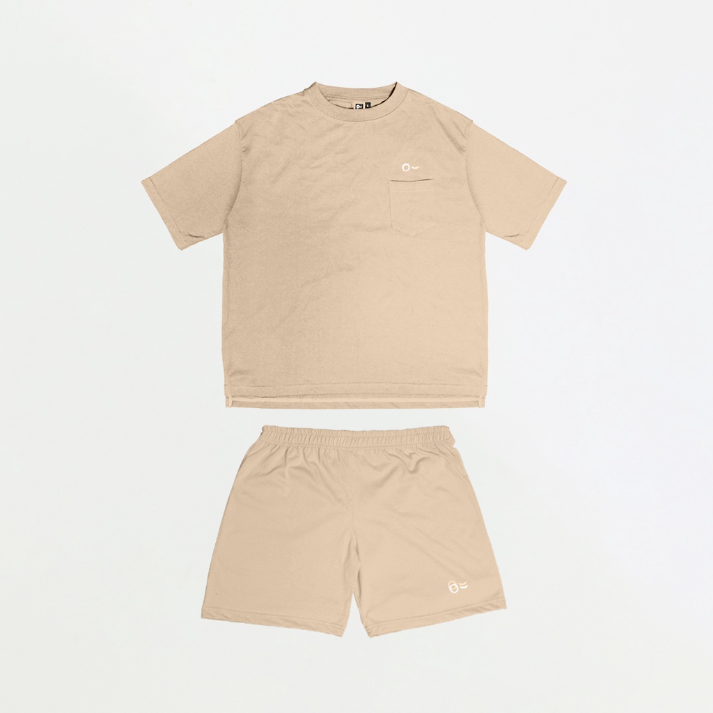 John &amp; Jill Oversize Short Sleeve Saku &amp; Short Pants - Basic Set_