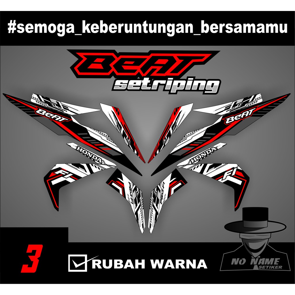 Striping stiker setiker Motor Beat (3) 2016 2017 2018 2019 Fi / Fi New Esp Iss Variasi Honda