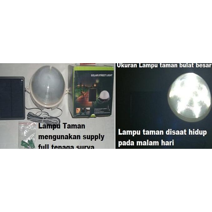 LAMPU TAMAN SUPPLY TENAGA SURYA UKURAN BESAR CAHAYA TERANG