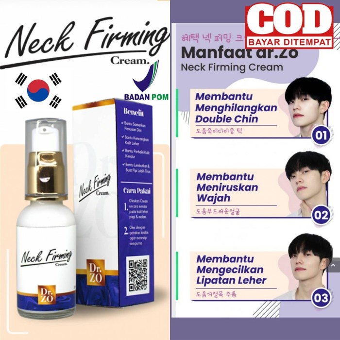 Dr Zo Neck Firming Cream  Penghilang Lemak Leher  Double Chin